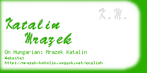 katalin mrazek business card